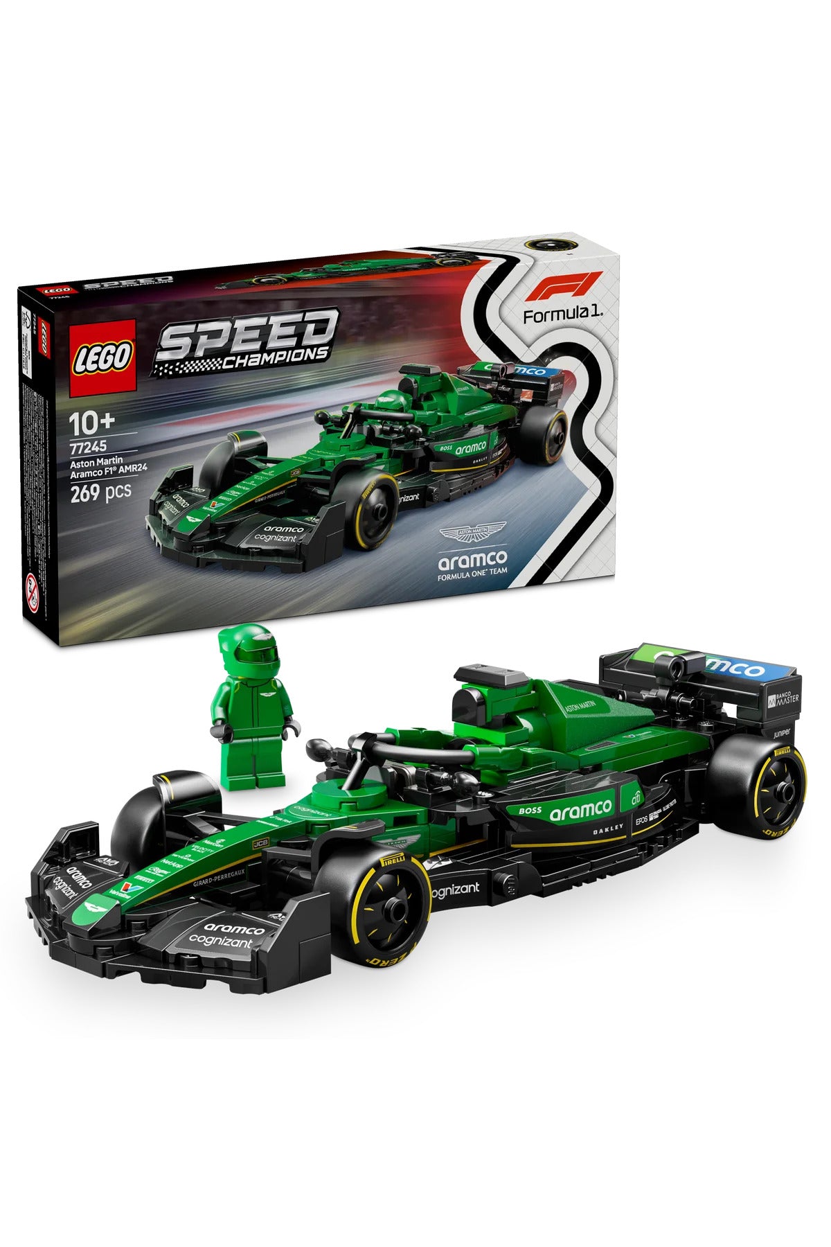 LEGO® Speed Champions Aston Martin Aramco F1® AMR24 Yarış Arabası 77245 - 10+ Oyuncak Yapım Seti (269P)