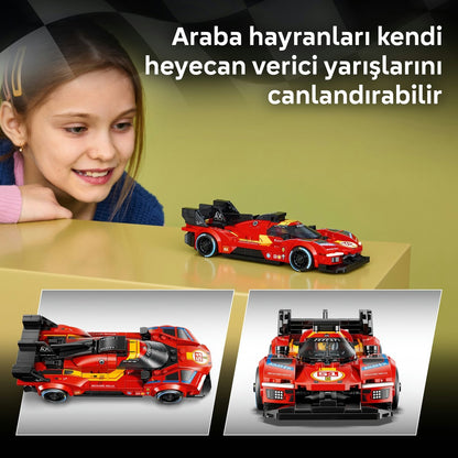 LEGO® Speed Champions Ferrari 499P 77261 - 9 Yaş ve Üzeri için Gerçekçi Detaylar İçeren Yaratıcı Oyuncak Yapım Seti (329 Parça)