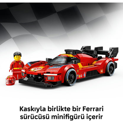 LEGO® Speed Champions Ferrari 499P 77261 - 9 Yaş ve Üzeri için Gerçekçi Detaylar İçeren Yaratıcı Oyuncak Yapım Seti (329 Parça)