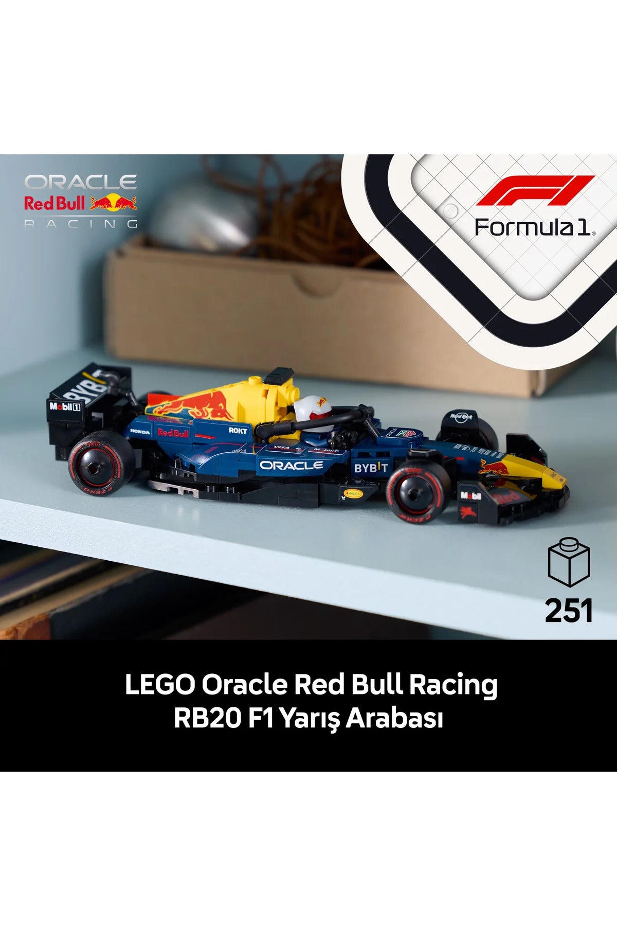 LEGO® Speed Champions Oracle Red Bull Racing RB20 F1® Yarış Arabası 77243 - 18+ Model Yapım Seti (251P)