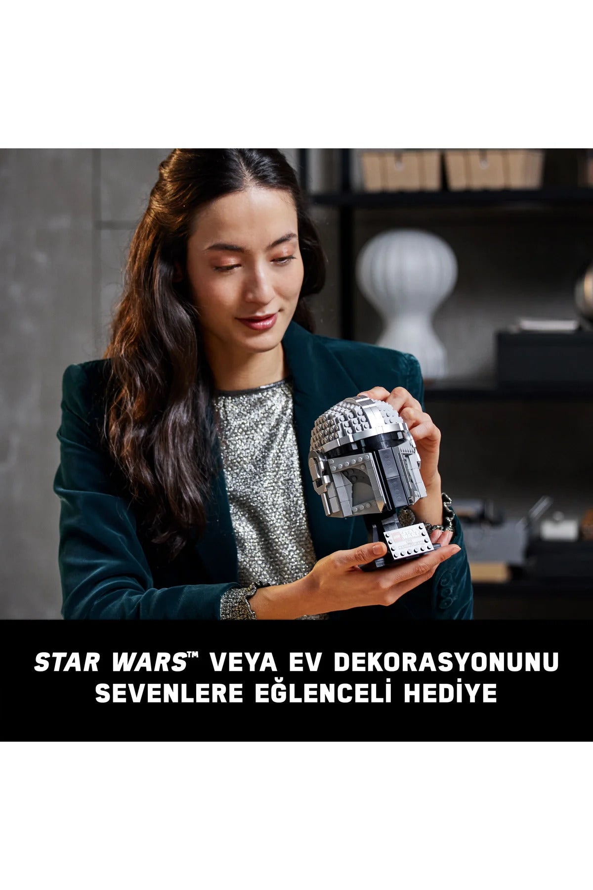 LEGO® Star Wars™ Mandalorian™ Kaskı 75328 - Yetişkinler için Koleksiyonluk Modeli Yapım Seti (584P)