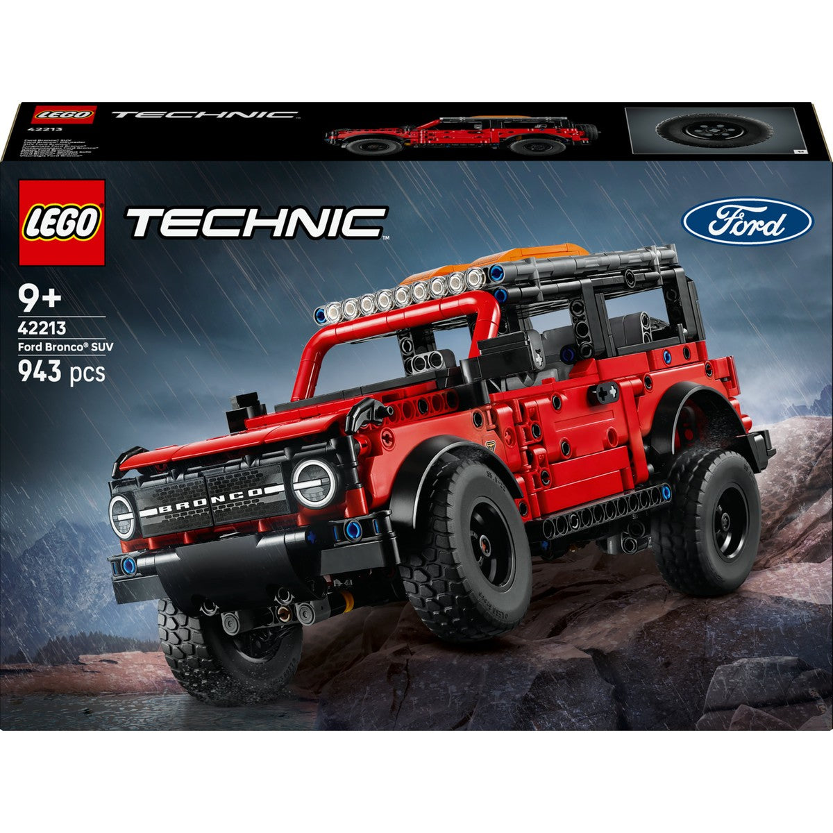 LEGO® Technic Ford Bronco Suv 42213 – 9+ Araç Seven Çocuklar Için Stem Odaklı Model Araba Yaratıcı Oyuncak Yapım Seti (943P)