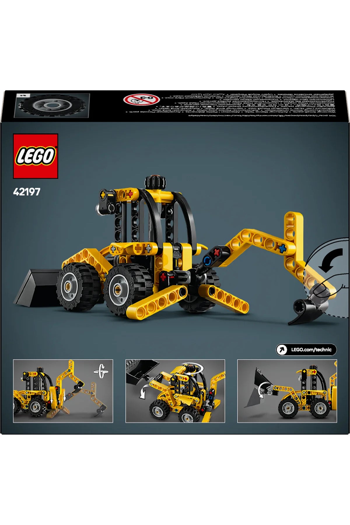 LEGO® Technic Kazıcı Yükleyici 42197 - 7+ Çocuklar için Oyuncak İnşaat Aracı Yapım Seti (104P)
