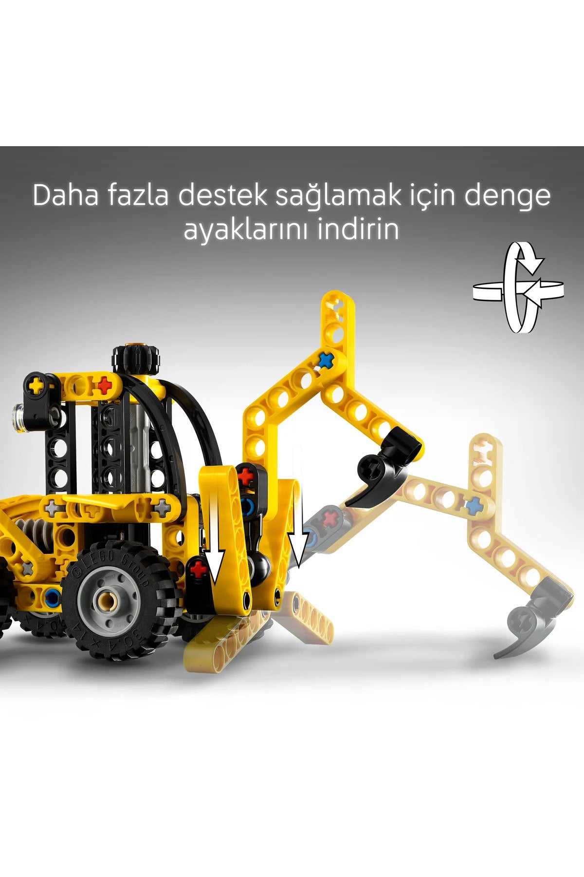 LEGO® Technic Kazıcı Yükleyici 42197 - 7+ Çocuklar için Oyuncak İnşaat Aracı Yapım Seti (104P)
