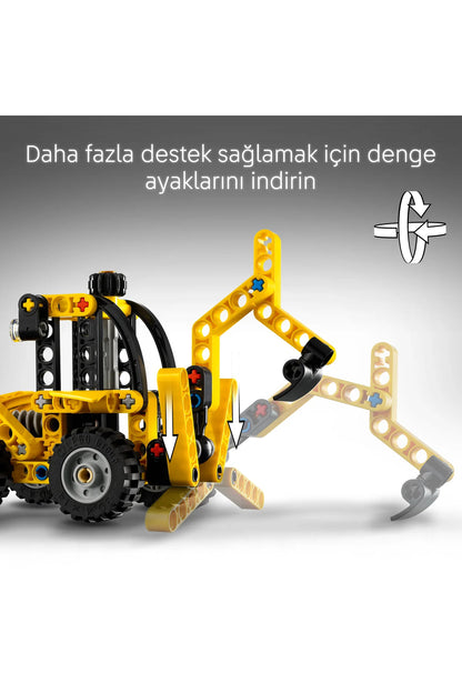LEGO® Technic Kazıcı Yükleyici 42197 - 7+ Çocuklar için Oyuncak İnşaat Aracı Yapım Seti (104P)