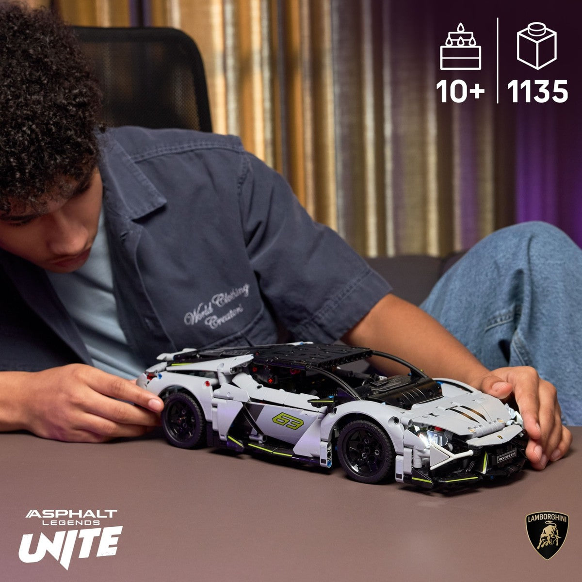 LEGO® Technic Lamborghini Revuelto Süper Spor Araba 42214 - 10 Yaş ve Üzeri Çocuklar için STEM Oyuncak Yapım Seti (1135 Parça)