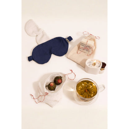 Touch Kiraz-Vişne Çekirdekli Lavantalı Göz Maskesi, Doğal Mum, Blossom Tea & Meditasyon Seti