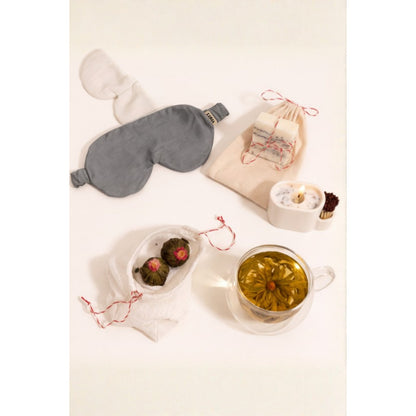 Touch Lavanta Dolgulu Göz Maskesi, Doğal Mum, Blossom Tea & Meditasyon Seti